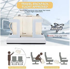 Beige Large Travel Backpack For Women Men Airline Approved Personal Item Backpack For Airlines Carry On Backpack Flight Approved Waterproof Backpack For Traveling On Airplane Weekender Travel Bag - Image 2
