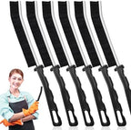 Commercial-Grade Crevice Cleaning Brush Set, Ultra-Stiff Heavy-Duty Gap Scrubber Tools for Window Tracks & Bathroom Grout, Professional Detailing Arsenal & Home Essentials Gift (black-6pcs) by LLQ