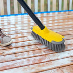 Deck Brush with Long Handle, 50'' Floor Scrub Broom for Shower, Patio - Image 6