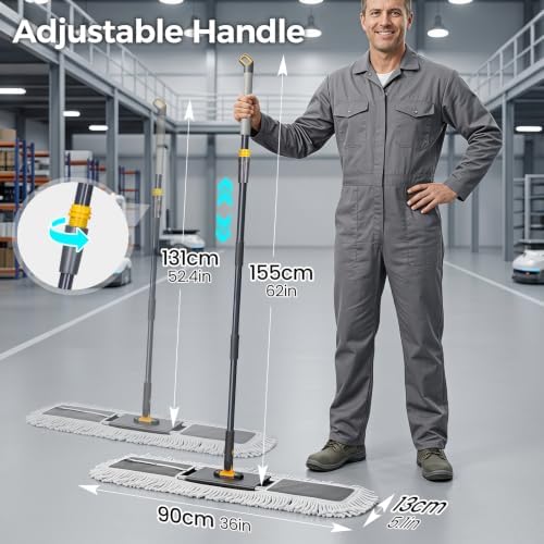 36" Commercial Dust Mop for Floor Cleaning, Heavy Duty Industrial Mop - Image 4