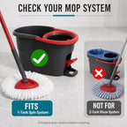 6 Pack Mop Head Replacement Compatible with Oceda Triangle Swivel Mops,Spin Mop Replacement Head 100% Microfiber,Deep Cleaning,EPSUNORISE Replacement Heads Compatible with O Ceda Mop(White) - Image 5