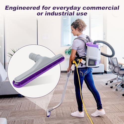 101446 EZ Glide Floor Tool for ProTeam Backpack Vacuums 10 QT & 6 QT and Hoover Commercial C2401 - 1.5″ Nut-Coupling Wand Fit — Multi-Surface Nylon Brush Head for Hard Floor & Low-Pile Carpe,14″ - Image 7