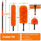 18FT High Reach Duster Cleaning Kit with 3-12 FT Extension Pole - Image 3