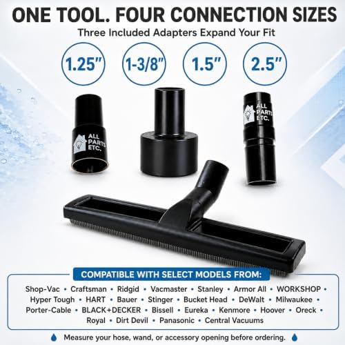 1.25” Squeegee Floor Tool for Wet/Dry Vacuums – Water Removal Attachment - Image 2