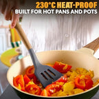 12 Pcs Cooking Kitchen Accessories Set with Holder, Silicone Heads (Gray) - Image 6