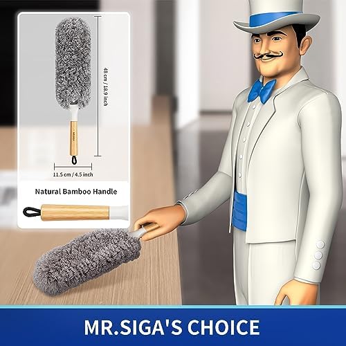 MR.SIGA Lint Free Microfiber Duster, Washable Duster for Household Cleaning - Image 2