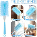 50 PCS Heavy Duty Duster Refills with Retractable Handle and Short Handle, Disposable Surface Duster Kit for Cleaning Dusting Furniture Blind Ceiling Fan (Blue) - Image 5