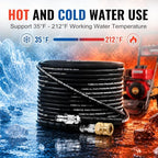 YAMATIC Pressure Washer Hose 100 FT, Steel-Wire Braided, 4000 PSI - Image 5