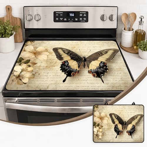 Stove Top Cover,28.5"L x 20.14"W,Heat Resistant Cooktop Protector Mat by seewan