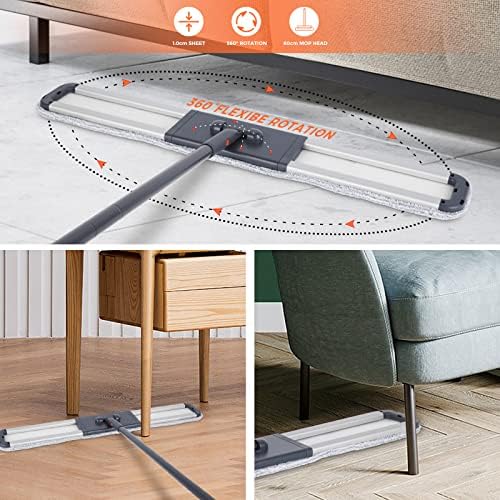 36 inch Microfiber Mop Heavy Duty Flat Dust Mop for Cleaning Floors - Image 3