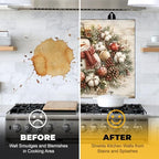 NYZE Christmas Snowman Stove Top Cover for Electric Glass Cooktop 28x20 in - Image 4
