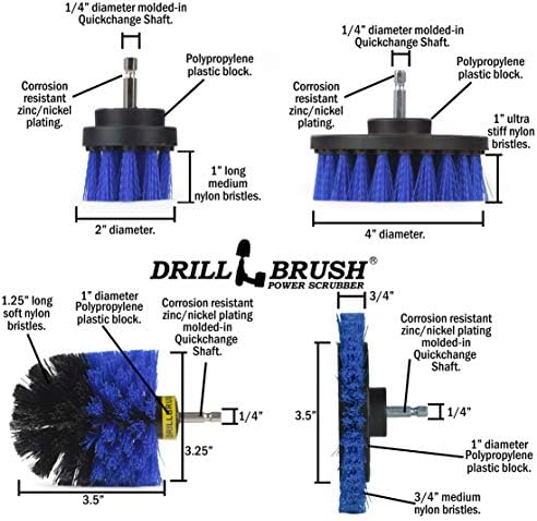 Drillbrush Blue - Boat Cleaning Drill Brush Attachment Set - Aluminum - Image 4