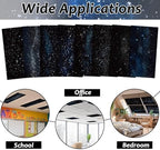 8 Pcs Fluorescent Light Covers with 80 Magnets Decorative for Classroom Ceiling Light 4 x 2 Feet Magnetic Light Covers Filter Easy Install for Office Hospitals & Home Drop Ceiling Supplies (Star) - Image 4