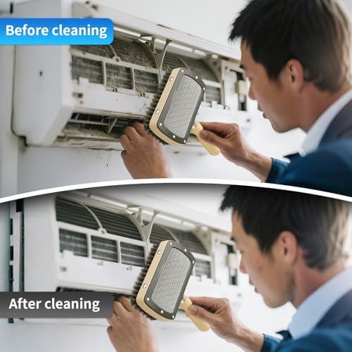 4Pcs AC Coil Cleaning Brush Set, Coil Cleaning Fin Brush for AC Unit, Air Conditioner Condenser Coil Cleaner, Evaporator Coil Cleaner, Fridge Cleaner Tool - Image 6