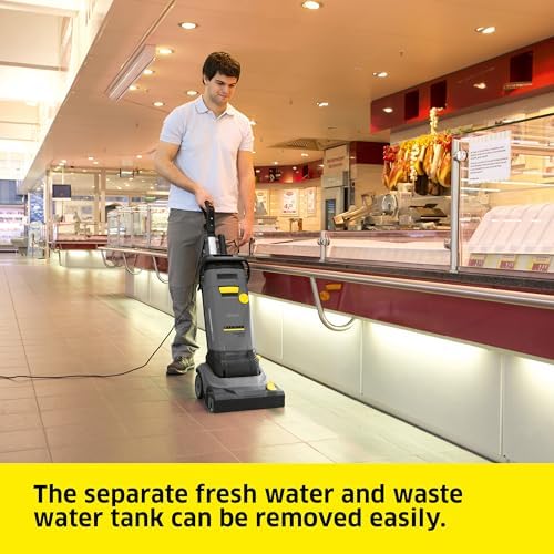 Karcher BR 30/4 C - Compact Walk Behind Floor Scrubber - Scrubs and Dries Hard Floors - High Speed Roller Brush - Image 5