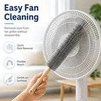 Tower Fan Cleaner, Bendable Microfiber Duster for Electric Fan and Blinds, Reusable Fan Cleaning Brush, Flexible Dust Collector for Cobwebs, Vents, Window Blinds & Hard-to-Reach Areas (Gray-2PC) - Image 2