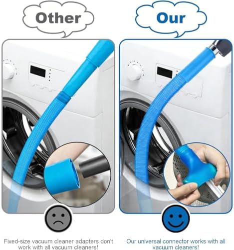 2026 Upgraded Dryer Vacuum Hose Attachment Compatible with All Vacuum Cleaner, Universal Dryer Vent Cleaner Kit, Dryer Lint Vac Attachment, Deep Cleaning Tools for Clogged Ducts & Lint Removal - Image 4