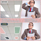 4pcs Classroom Fluorescent Magnetic Light Covers,2x4 FT Geometric - Image 5