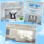 6 Pcs Fluorescent Light Covers with 60 Magnets Decorative for Classroom Ceiling Lights 4 x 2 Feet Magnetic Light Cover Filter Easy Install for Office Hospital Home Ceiling Supplies (Blue Sky Cloud) - Image 5