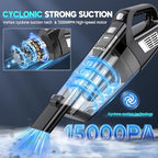 CKIKH Handheld Vacuum Cordless, 15000PA Hand Held Car Vacuum Cleaner - Image 2