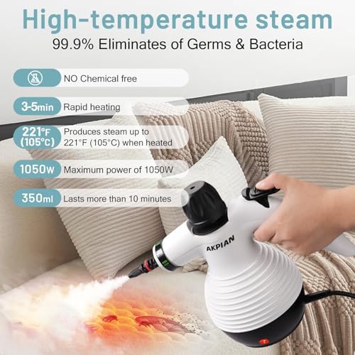 Handheld Steam Cleaner for Home Cleaning with 10 Accessories - Image 2