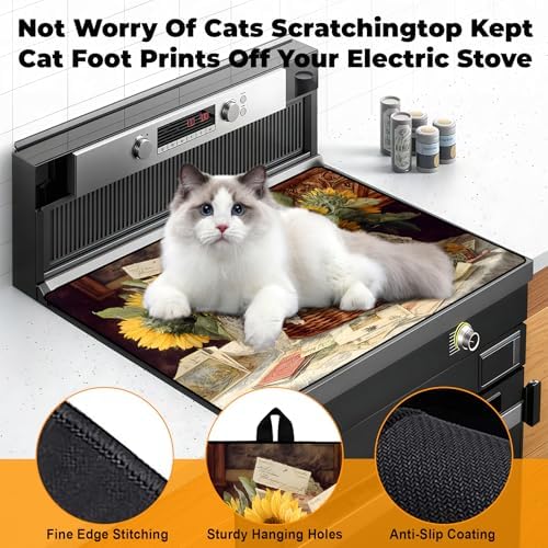 Heat-resistant Stove Top Cover - 28.5" X 20.5" Cooktop Protector Covers, Scratch-resistant Washable Pad Kitchen Countertop Mat (Sunflower, 28.5" x 20.5") - Image 4