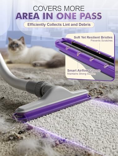 Replacement Floor Brush for ProTeam 101446, 15 Inch Nylon Floor Tool,Purple - Image 4