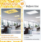 8 Pcs Fluorescent Light Covers with 80 Magnets Decorative for Classroom Ceiling Light 4 x 2 Feet Magnetic Lights Covers Filter Easy Install for Office Hospitals & Home Drop Ceiling Supplies (BEE) - Image 5