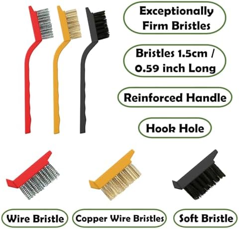 Betanull Crevice Cleaning Brush Set, Multi-Purpose Hard Bristle Brushes - Image 4