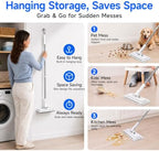 Mini Hands-Free Quick-Clamp Lazy Mop, 48" Upgrade Long Handle with 5 Cloths - Image 4