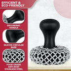 316L Chainmail Scrubber Cleaner Kit - Chain Scrubber with Long Grip Handle - Image 2