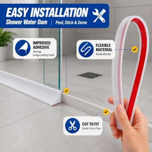 Kitchen Sink Splash Guard and Bathtub Water Barrier, 98 in - Image 3