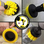 Yellow Drill Brush Attachments for Cleaning Shower, Grout Lines, Bathroom - Image 2