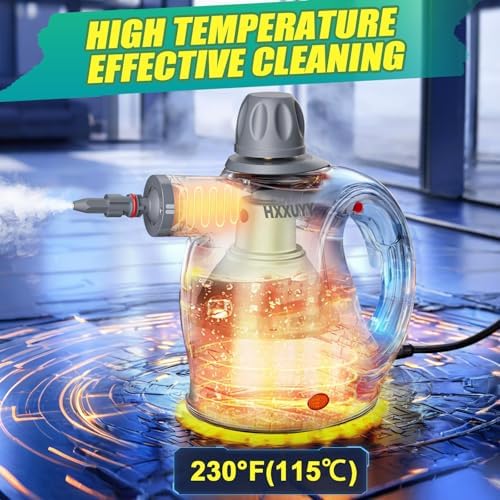 Multi-Surface Handheld Pressurized Steam Cleaner with 13 PCS Accessory ，Portable Steamer for Cleaning, Multipurpose Steam Cleaner for Home/Car/Bathroom/Grease/Upholstery/Floor/Grout and More (White) - Image 2