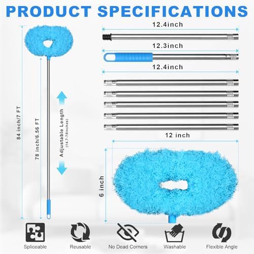 Storystore Ceiling Fan Cleaner Duster, Adjustable Microfiber Duster - Image 2