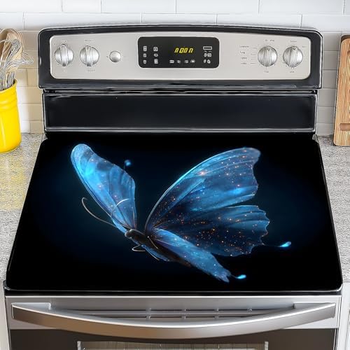 NYZE Electric Stove Top Cover Blue Butterfly, Heat Resistant Protector by GIVEYOUTHEBEST