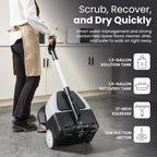 Battery Powered Walk Behind Mini Automatic Floor Scrubber Machine – Compact & Portable, 15” Cleaning Width, 90-Minute Runtime, 170 RPM – Ideal for Small Commercial Spaces, Offices, Retail & More - Image 4