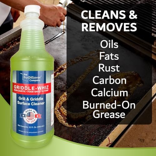 4-Pack Flat Top Griddle Cleaning Kit, 128oz Liquid, Grill Scraper, Scrubber - Image 2