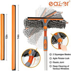 Eazer 89'' Squeegee Window Cleaner 2 in 1 Rotatable Window Cleaning Tool Kit with Extension Pole, Window Washing Equipment with Bendable Head for Indoor/Outdoor Window and Car Glass - Image 3