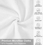 UPSTAR Microfiber Cleaning Cloth, Reusable Paper Towels Rolls, 50 Packs 12x12 inch Cleaning Rags for Washing Dishes, Kitchen, Bathroom, Car, White - Image 2
