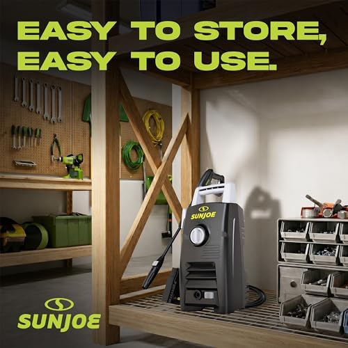 Sun Joe Electric Pressure Washer with Powerful Motor for Cars/Fences/Patios/All Uses, Safety First GFCI Power Cord, Adjustable Spray Wand & Total Stop System, 20-Foot Hose, Black, SPX205E-XT - Image 5
