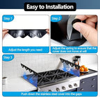 2 Pack 14.9"-29.5" Adjustable Stainless Steel Stove Gap Covers - Image 3