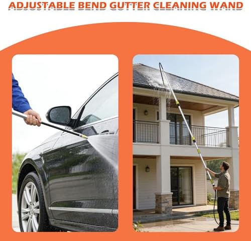 18FT Reach Gutter Cleaning Tool, Gutter Wand with Hose Attachment - Image 5