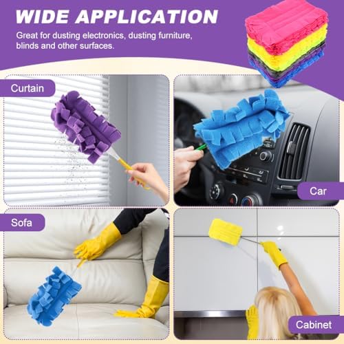14 Pcs Microfiber Reusable Duster Refills Compatible with Swiffer Duster - Image 7