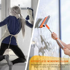Window Squeegee for Home, Car Windshield Cleaner Tool with Extension Pole 20''-30'', Glass Door and Mirror Washer for Shower Cleaning - Image 6