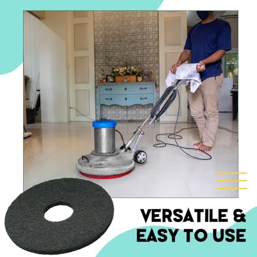 Teenyyou 2 Pcs 17" Black Floor Buffer Pads for Machine - Image 4