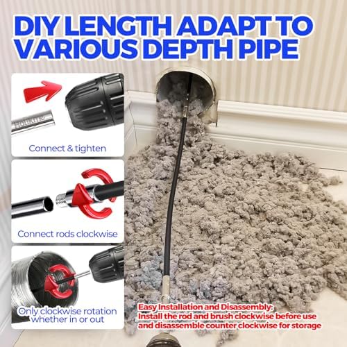 Holikme Dryer Vent Cleaner Kit - 40Ft Flexible Lint Brush for Deep Cleaning - Image 3