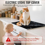 Stove Top Cover for Electric Stove,Glass Stove Top Cover, Heat Resistant Glass Cooktop Cover, Stovetop Protector, Kitchen Decor, Dish Drying Mats Cover for Ceramic Washer Top 28.5x20.5 inch - Image 3