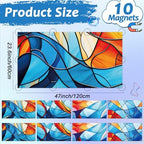 8 Pack Fluorescent Light Covers with 80 Magnets Decorative for Classroom Ceiling Light 4 x 2 Ft Magnetic Light Covers Filter Easy Install for Office School Hospitals Drop Ceiling Supplies(Blue Glass) - Image 2