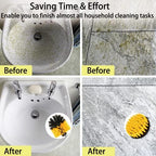 8 Pack Drill Brush Attachment Set,1/4in Power Scrubber Brush + Extend Long Rod, Power Cleaning Scrub Brush for Bathroom, Tub, Tile, Floor, Grout, Boat(White) - Image 7